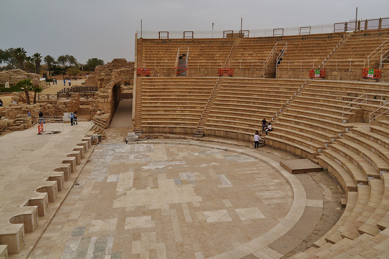 Restored Roman theater at Caesarea Maritima